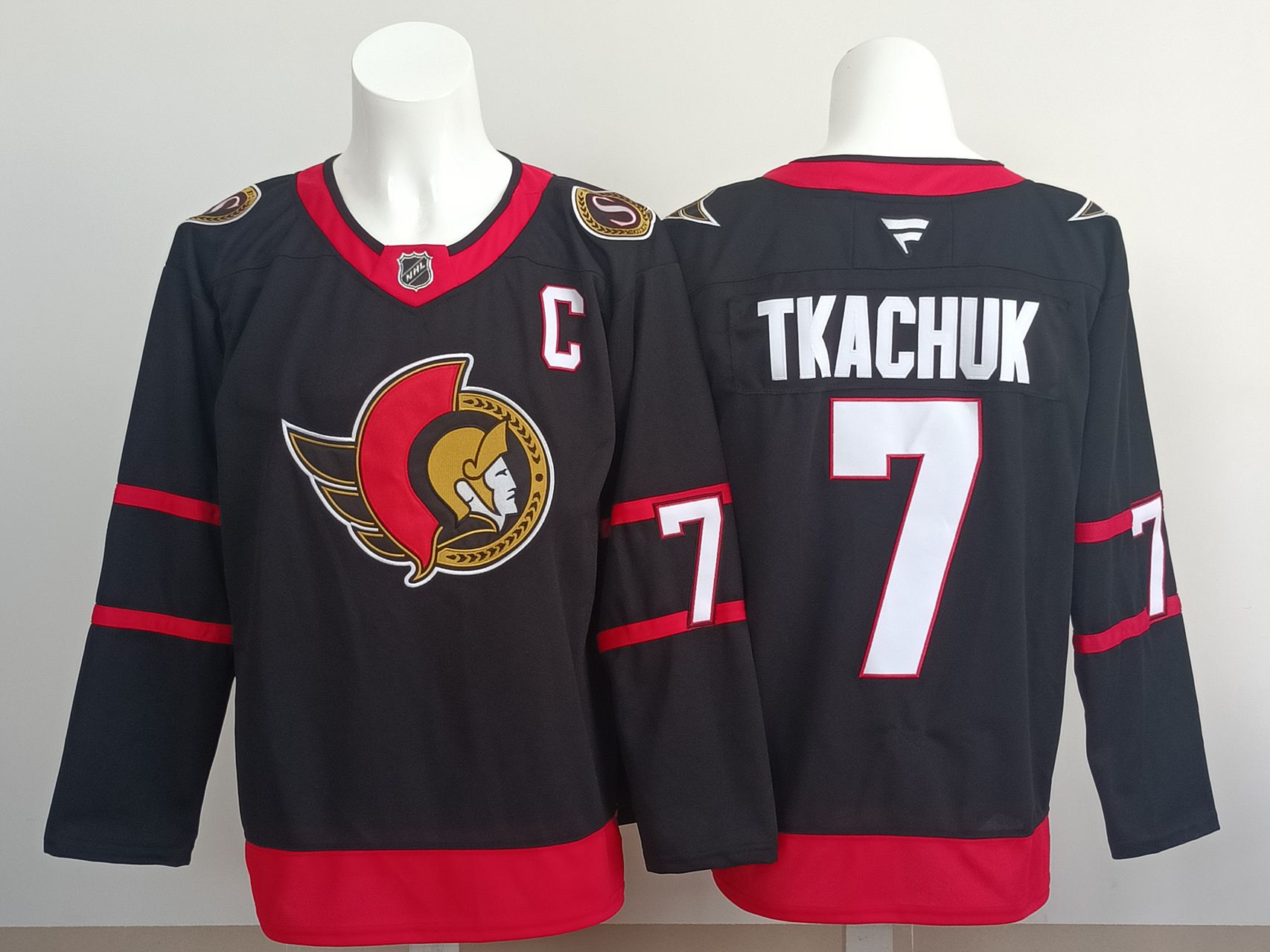 Men 2025 Chicago Ottawa Senators #7 Tkachuk Black NHL Jersey style 01